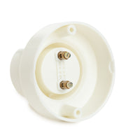 Base Recta con Bornes de Conexión Rosca E-27 4A-250V, Color Blanco