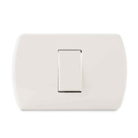 Interruptor Simple 9/12 Embutida 10A-250V, Color Blanco