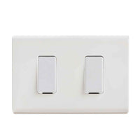 Interruptor Doble 9/15 Embutido 10A-250V, Color Blanco