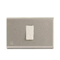 Interruptor Pulsador Timbre Embutido 10A-250V, Color Champagne