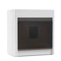 Tablero Para 6 Circuitos Sobrepuesto Riel Din con Puerta Transparente y Regleta de Conexión