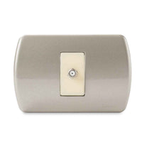 Toma Tv Cable Coaxial, Embutida, Linea Toscana, Color Champagne