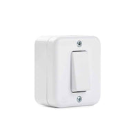 Interruptor Conmutador 9/24 10A-250V Sobrepuesto, Color Blanco