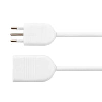 Alargador Simple 2P+T 10A-250V 5 Mt Blanco