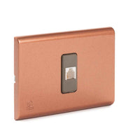 Toma Telefonica Rj-11 Embutido, Color Dorado