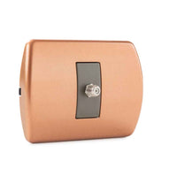 Toma Tv Cable Coaxial, Embutida, Linea Toscana, Color Dorado