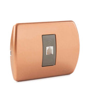 Toma Telefonica Rj-11 Embutida, Color Dorado