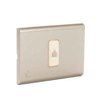 Toma Telefonica Rj-11 Embutido, Color Champagne