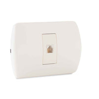 Toma Telefonica Rj-11 Embutida, Color Blanco