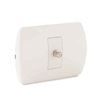 Toma Tv Cable Coaxial, Embutida, Linea Toscana, Color Blanco