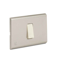 Interruptor Pulsador Timbre Embutido 10A-250V, Color Champagne