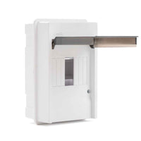 Tablero Para 4 Circuitos Embutido Riel Din con Puerta Transparente y Regleta de Conexión