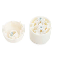 Portalampara Conexión Prensa Cable Rosca E-27 4A-250V, Color Blanco