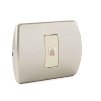 Toma Telefonica Rj-11 Embutida, Color Champagne