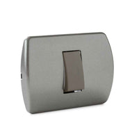 Interruptor Simple 9/12 Embutida 10A-250V, Color Grafito