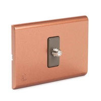 Toma Tv Cable, Coaxial Embutido, Color Dorado