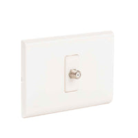 Toma Tv Cable, Coaxial Embutido, Color Blanco