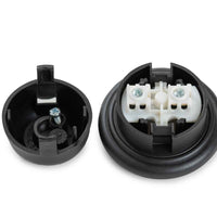 Portalampara con Anillo Conexión Prensa Cable Rosca E-27 4A-250V, Color Negro