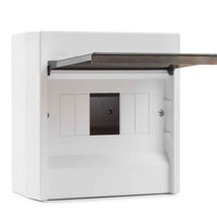 Tablero Para 6 Circuitos Sobrepuesto Riel Din con Puerta Transparente y Regleta de Conexión