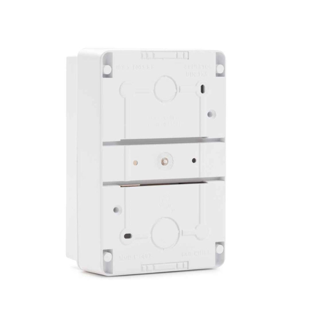 Tablero Para 4 Circuitos Sobrepuesto Riel Din con Puerta Transparente y Regleta de Conexión