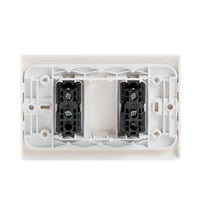 Interruptor Doble 9/15 Embutido 10A-250V, Color Blanco