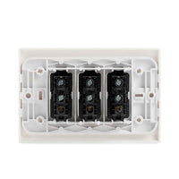 Interruptor Triple 9/32 Embutido 10A-250V, Color Blanco