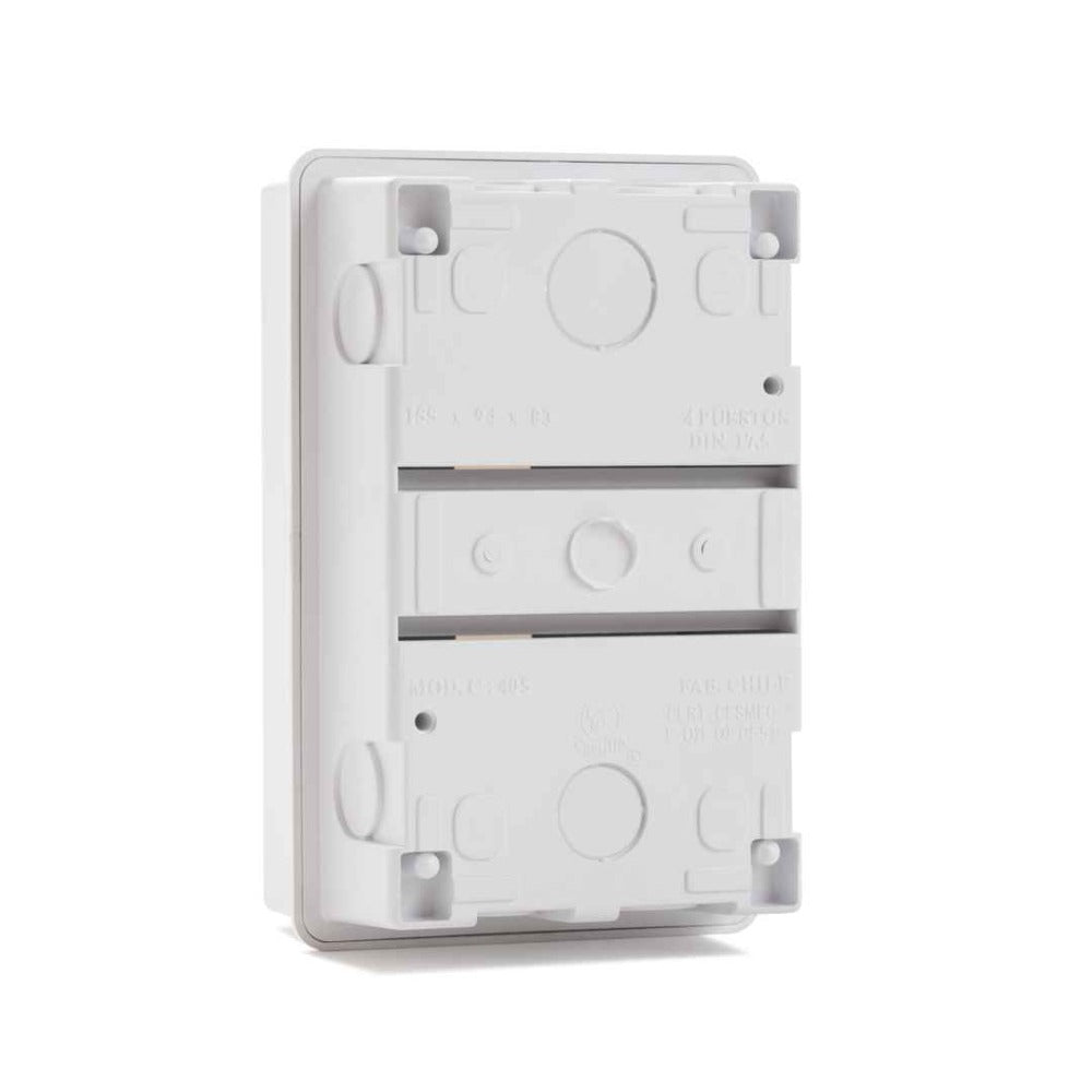 Tablero Para 4 Circuitos Embutido Riel Din con Puerta Transparente y Regleta de Conexión