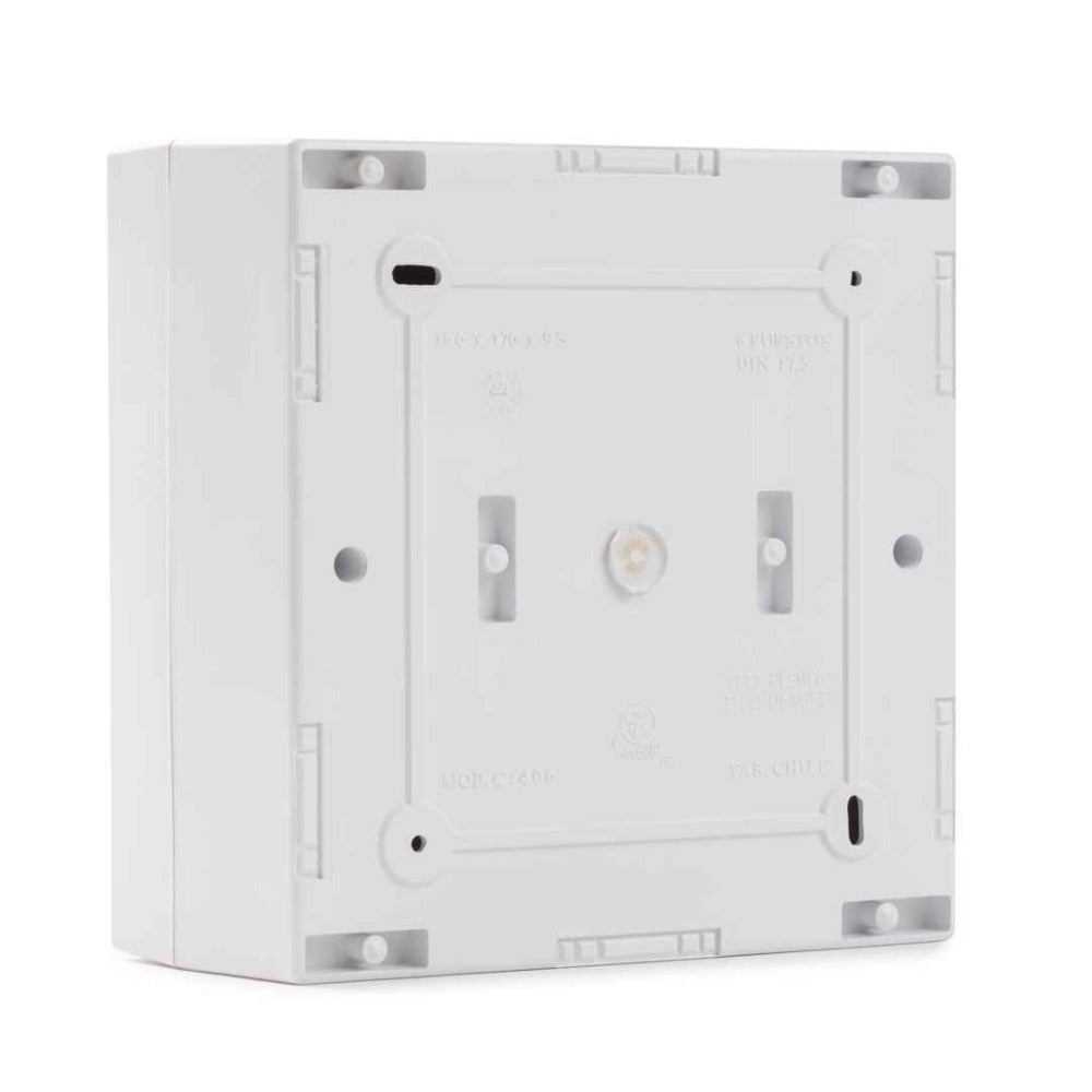 Tablero Para 6 Circuitos Sobrepuesto Riel Din con Puerta Transparente y Regleta de Conexión