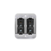 Interruptor Doble 9/15 10A-250V Sobrepuesto, Color Blanco