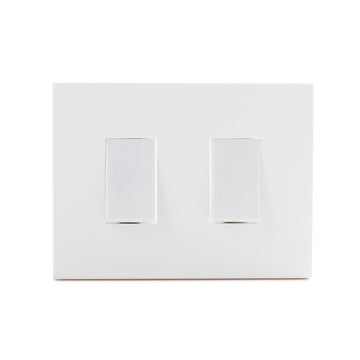 Interruptor Doble 9/15 Embutida 10A-250V, Color Blanco