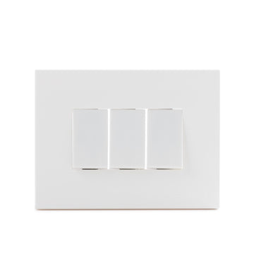 Interruptor   Triple  9/32 Embutida 10A-250V, Color Blanco