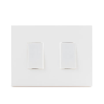 Interruptor Simple 9/12 + Interruptor Conmutador 9/24 Embutida 10A-250V, Color Blanco