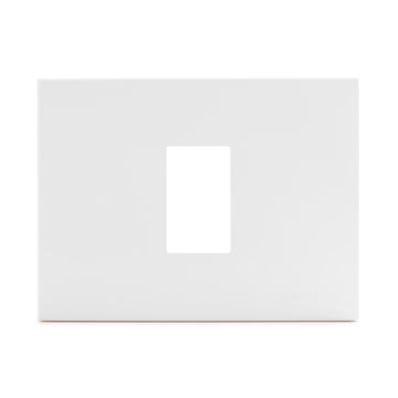 Placa 1 Puesto Con Soporte, Color Blanco